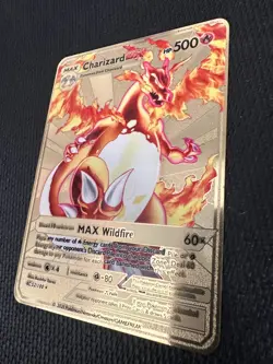 Charizard DX HP500 Gold Metal Pokemon Card Fan Art! - Image 1