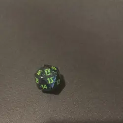 Final Fantasy MTG Magic the Gathering d20 Dice 20 Sided Die Spin Down Green - Image 2