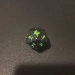 Final Fantasy MTG Magic the Gathering d20 Dice 20 Sided Die Spin Down Green - Image 3