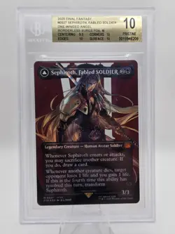 2025 Final Fantasy #527 Sephiroth Borderless Surge Foil M SP BGS 10 PRISTINE - Image 2