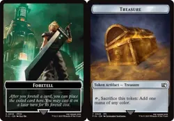Foretell // Treasure Double-Sided Token Light Play, English Magic the Gathering - Image 1