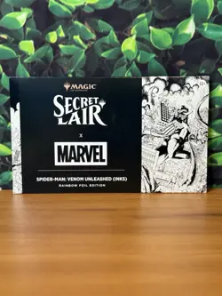 NEW-MTG Secret Lair X Marvel’s Spider-Man: Venom Unleashed (Inks) - Rainbow Foil - Image 1