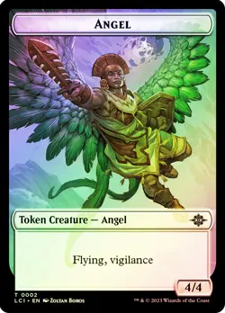 MTG FOIL {Angel Token} // {Map Token} - The Lost Caverns of Ixalan #T02T17 - Image 1