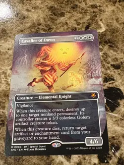 CAVALIER OF DAWN Magic MTG Aetherdrift Special Guest Borderless - Image 1