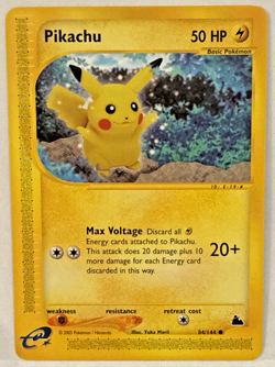 2003 Pokemon Skyridge - Pikachu 84/144 - Non Holo - Image 1