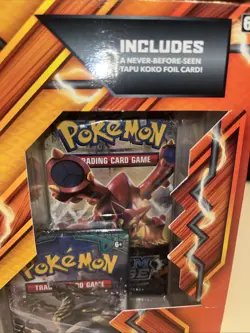Pokemon TCG Tapu Koko Figure Collection Box New Factory Sealed Promo & Booster - Image 2