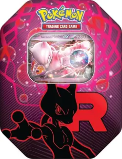 Pokemon TCG: Team Rocket Tin - Mewtwo ex (1 Foil Promo Card & 4 Booster Packs) - Image 1