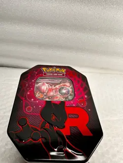 Pokemon TCG: Team Rocket Tin - Mewtwo ex (1 Foil Promo Card & 4 Booster Packs) - Image 2