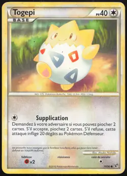 Carte Pokemon Togepi 70/90 HS Indomptable Francais - Image 1