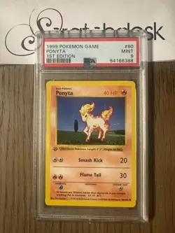 PSA 9 - Pokemon PONYTA 60/102 - 1ST EDITION SHADOWLESS BASE SET - First MINT - Image 1