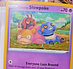 Pokemon Galarian Slowpoke SWSH126 Promo cosmos HOLO HD GALAXY *LP* TCG - Image 2
