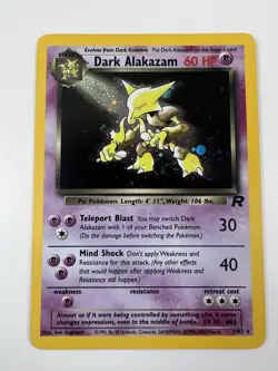 Pokemon TCG Dark Alakazam Holo Rare Card 1/82 Team Rocket - Image 1