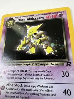 Pokemon TCG Dark Alakazam Holo Rare Card 1/82 Team Rocket - Image 4