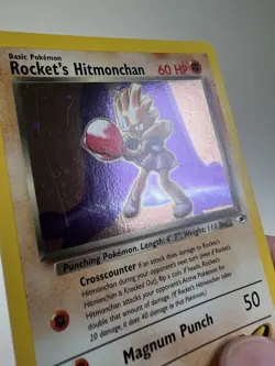 Rocket’s Hitmonchan 11/132 Pokemon Gym Heroes Holo LP/NM - Image 2