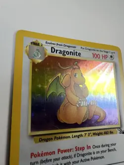 Pokemon TCG Dragonite Fossil Holo Unlimited Rare Card 4/62 1999 WOTC Vintage - Image 5