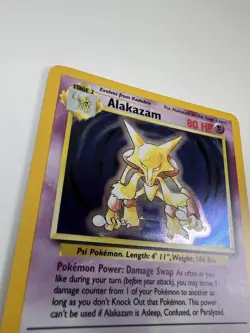 Pokemon TCG Alakazam Holo Rare Card 1/102 Base Set - Image 4
