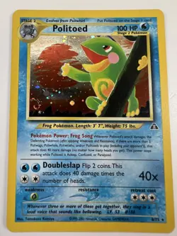 Pokemon TCG Politoed Neo Discovery 8 Holo Unlimited Rare - Image 1