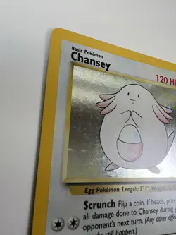 Pokemon TCG Chansey Base Set Holo Unlimited Rare Card 3/102 LP - Image 2
