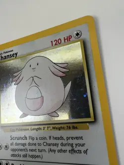 Pokemon TCG Chansey Base Set Holo Unlimited Rare Card 3/102 LP - Image 3