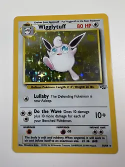 Pokemon TCG Wigglytuff Holo Unlimited Rare Card Jungle Base Set 16/64 LP - Image 1