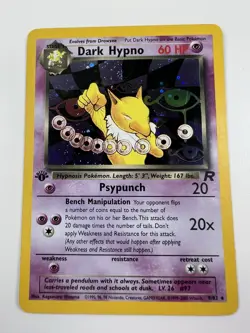 Dark Hypno 9/82 1st Edition Holo 1999-2000 Team Rocket Pokemon Card NM - Image 1
