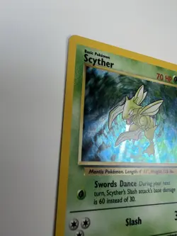 Pokemon Jungle Scyther Holo Rare Card 10/64 1999 Vintage Base Set WOTC - Image 2