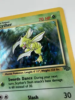 Pokemon Jungle Scyther Holo Rare Card 10/64 1999 Vintage Base Set WOTC - Image 3