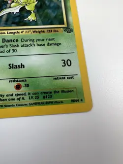 Pokemon Jungle Scyther Holo Rare Card 10/64 1999 Vintage Base Set WOTC - Image 5
