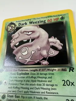 Pokemon Dark Weezing 1st Edition 14/82 Holo Rare Rocket WoTC 1999 Vintage LP+ * - Image 4