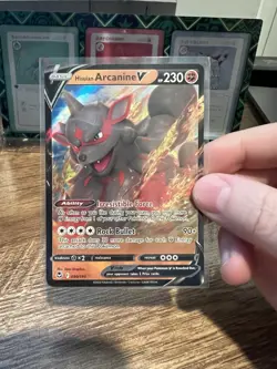 Hisuian Arcanine V 090/195 Ultra Rare Pokemon TCG Silver Tempest NM Condition - Image 2