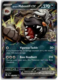 Arven's Mabosstiff ex 139/182 Destined Rivals Pokemon TCG NM - Image 1