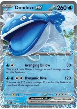 DONDOZO EX 066/182 DESTINED RIVALS POKEMON (DOUBLE RARE, NM) - Image 1