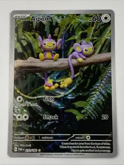 Pokemon TCG: Aipom 211/182 Scarlet & Violet - Paradox Rift Illustration Rare - Image 1