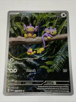 Pokemon TCG: Aipom 211/182 Scarlet & Violet - Paradox Rift Illustration Rare - Image 3
