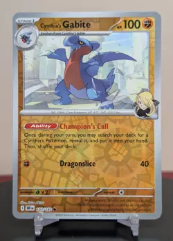 Pokemon Cynthia's Gabite #103/182 Destined Rivals English Reverse Holo - Image 1