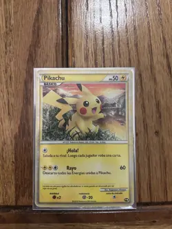 Pokemon card Pikachu World Collection PW Spanish Holo 2010 Lightly Played - Image 1