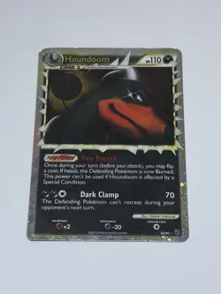 2010 TCG HEARTGOLD & SOULSILVER UNDAUNTED #82/90 HOUNDOOM PRIME ULTRA RARE LP/MP - Image 1