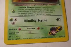 Pokemon TCG Gym Heroes Rocket's Scyther 13/132 Holo Card 2000 Played Used - Image 5