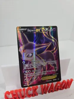 Pokemon TCG Espeon-EX Breakpoint Holo Card 117/122 Full Art Damaged - Image 3