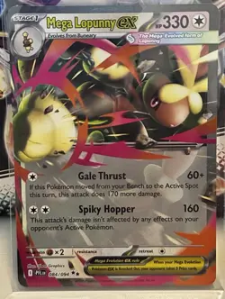 Pokemon Phantasmal Flames Series Holo Card - Mega Lopunny EX 084/094 - Image 1