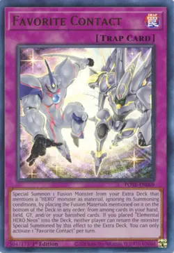 Yugioh! LP Favorite Contact - POTE-EN069 - Ultra Rare - 1st Edition Lightly Play - Image 1