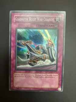Yugioh Gladiator Beast War Chariot TDGS-EN074 Super Rare Unlimited VLP - Image 1