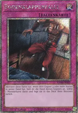 yugioh Bodenklappenfalle RA04-DE121 Platinum Secret Rare DEUTSCH - Image 1