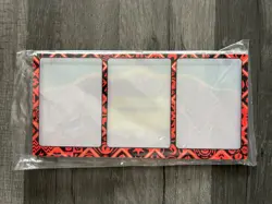 Magnetic 3 Card Holder Paldean Fates Pokemon TCG Promo Display Case FIRE Plastic - Image 1