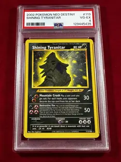 Neo Destiny Shining Tyranitar Holo Card 113/105 PSA 4 Pokemon TCG 2002 Vintage - Image 1