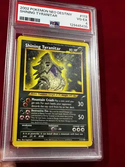 Neo Destiny Shining Tyranitar Holo Card 113/105 PSA 4 Pokemon TCG 2002 Vintage - Image 2