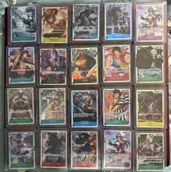 One Piece LOT 20 Cards ALL SR and ALL IN TOP LOADERS - Image 1