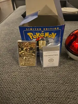 Pokemon Mewtwo 23k Gold Plated Trading Card Burger King Promo 1999 Blue Box SSP - Image 2