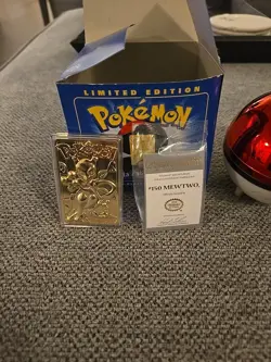 Pokemon Mewtwo 23k Gold Plated Trading Card Burger King Promo 1999 Blue Box SSP - Image 3