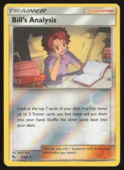 Hidden Fates Bill's Analysis #51/68 Reverse Holo Pokemon Card - Image 1